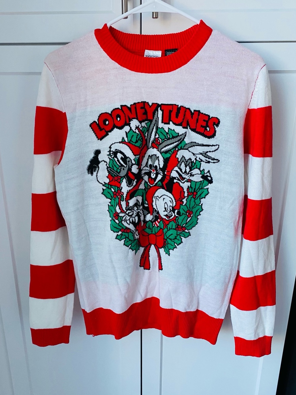 Looney tunes Christmas women’s medium that’s all folks sweater
